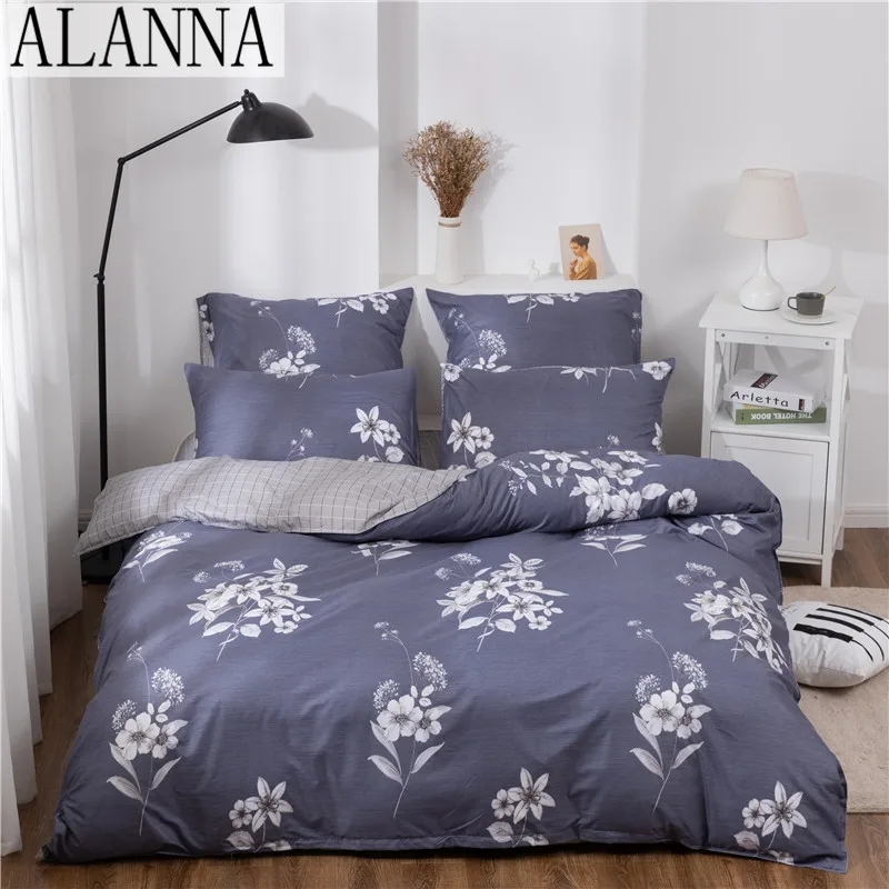 Alanna X-1018 Printed Solid bedding sets Home Bedding Set 4-7pcs High Quality Lovely Pattern with Star tree flower | Дом и сад