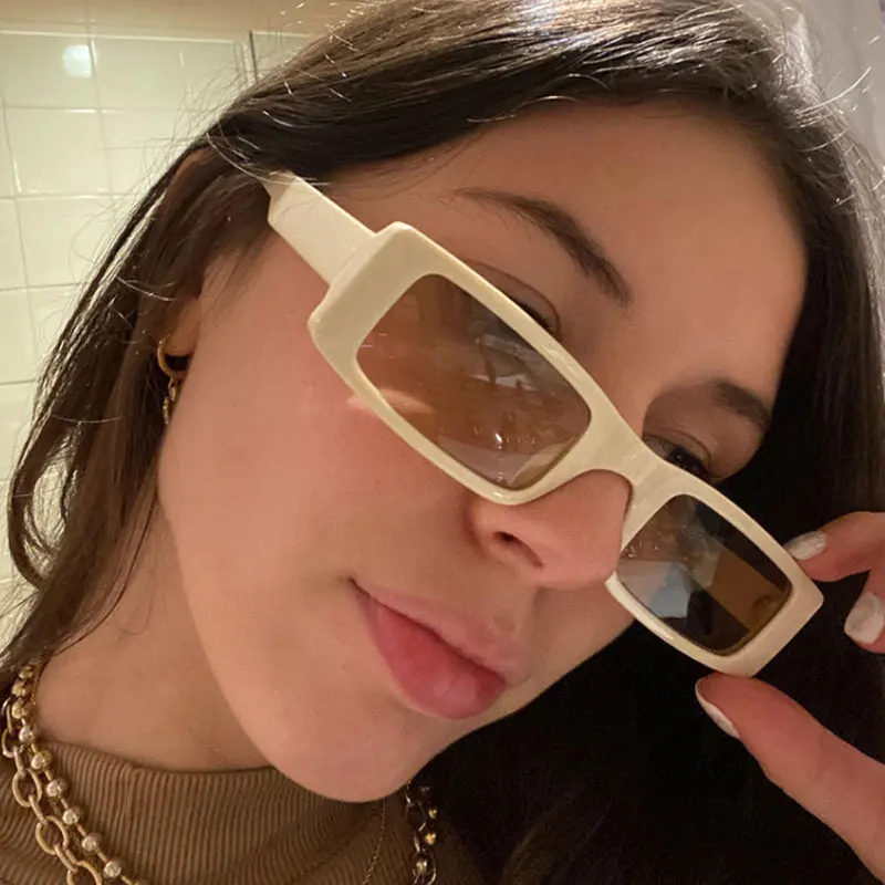 

New Retro Sunglasses Women Luxury Steampunk Eyeglasses Vintage Small Rectangle Sun Glasses Mirror Oculos De Sol Feminino UV400