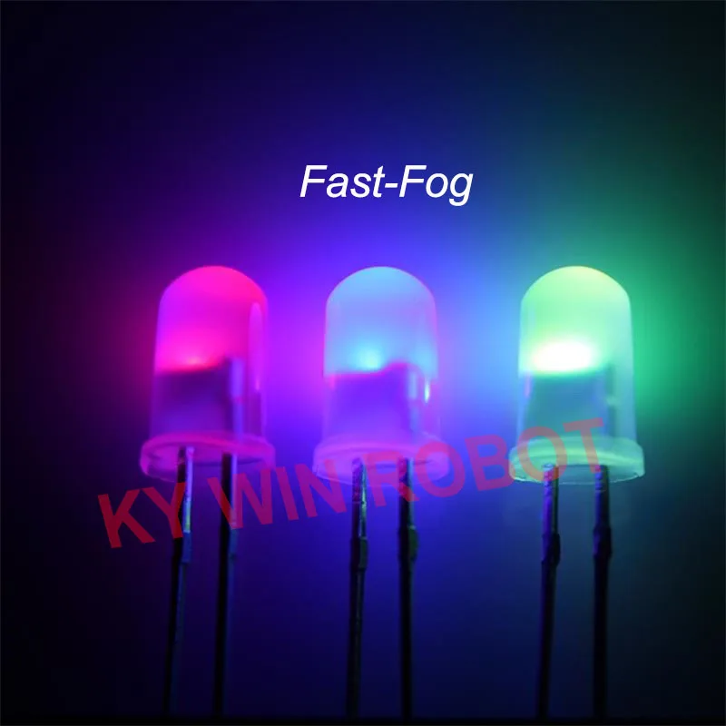 20 шт./лот F5 5 мм быстрая/медленная вспышка RGB Красный Зеленый Синий Радуга