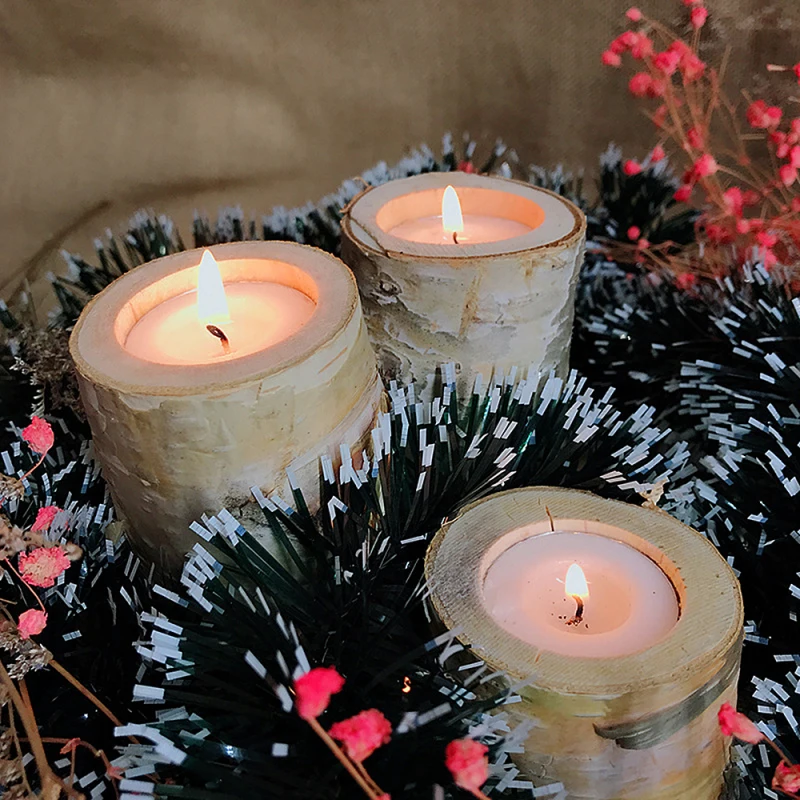 Индивидуальный деревянный подсвечник с свечой сделай сам рукоделие Свадебная