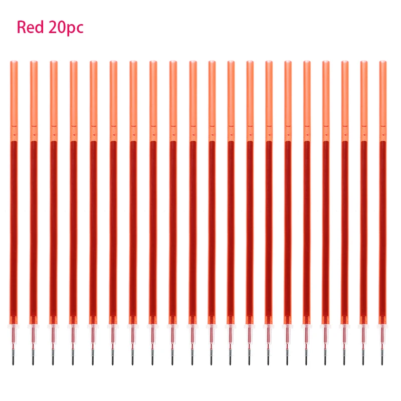 red 20pc Специального по оптовой цене! Новинка; 10 со стирающимися чернилами синего/черного/чернильный синий Волшебное перо канцелярские принадлежности студенческий экзамен основных запасных Запчасти - Цвет: red 20pc