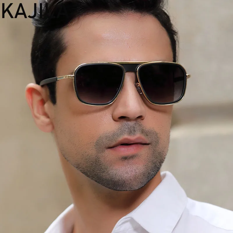 Ретро Квадратные Солнцезащитные очки для мужчин 2020 Роскошные брендовые стимпанк