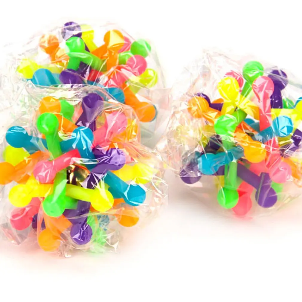 Стойкие к укусам цветные плетеные шарики кошечки Цветные Игрушки для питомцев