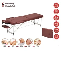 2021 folding beauty bed professional portable spa massage tables lightweight foldable with bag salon furniture aluminum alloy
