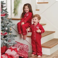christmas pajamas for girls and boys kids matching pyjamas customized pjs set long sleeve shirt trouser