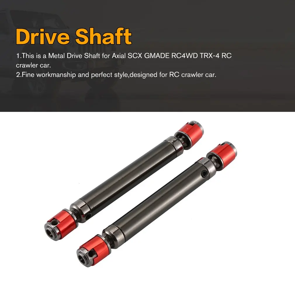 

2PCS RC Cars Metal Drive Shaft 105/110-150mm for Axial SCX GMADE RC4WD TRX-4 Rock Crawler Upgraded Parts Accessories