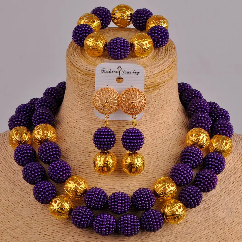 Желтый костюм ожерелье африканский набор с искусственным жемчугом нигерийский