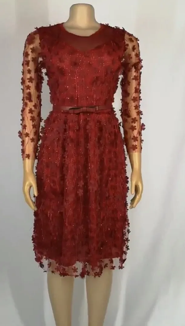 

Fashion Party Dress Women Sexy Appliques Mesh Patchwork Office Sequins Dress Vintage Cocktail Midi Vestidos Plus Size 2020