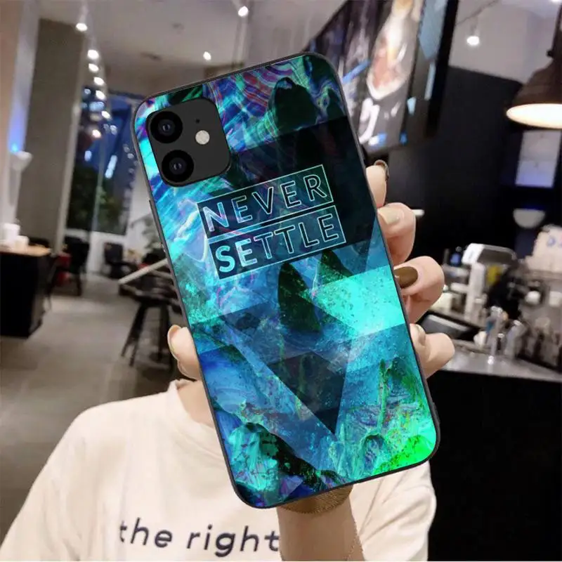 

LJHYDFCNB Never Settle Phone Case For Iphone 6 6s 7 8 Plus XR X XS 11 12 Pro Mini Max
