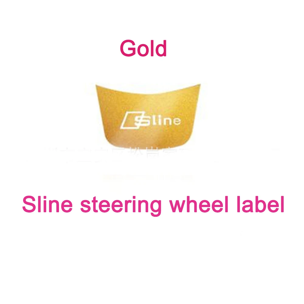 gold Автомобильный Стайлинг Sline из нержавеющей стали, руль автомобиля, логотип для Au di Sline A4 Q5, внутренняя отделка, модифицированные металлические наклейки для автомобиля - Название цвета: gold