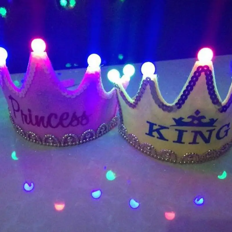 Яркая светодиодная подсветильник ка в виде короны принцессы Детская повязка на