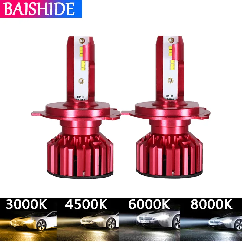 Автомобильные светодиодсветодиодный фары BAISHIDE ZES H4 H7 LED H1 H8 H11 HB3 9005 HB4 9006 H3 880
