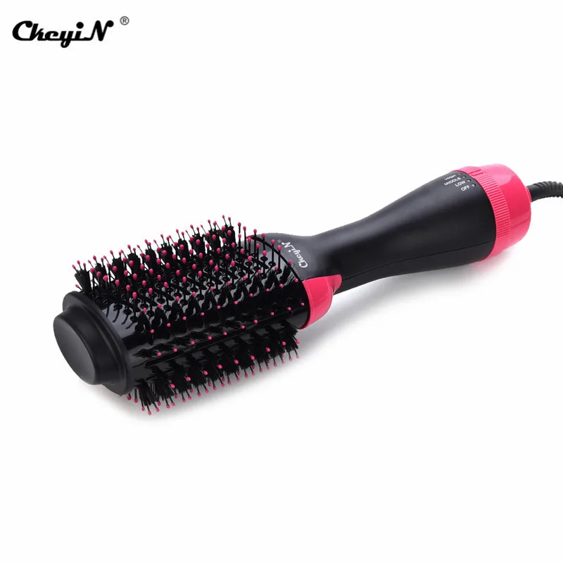 Профессиональный электрический фен-щетка 2 в 1 с отрицательными ионами для