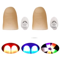 2pcsset magic thumbs light up toy led finger lamp magic tricks props halloween party toys for kids adult christmas gifts