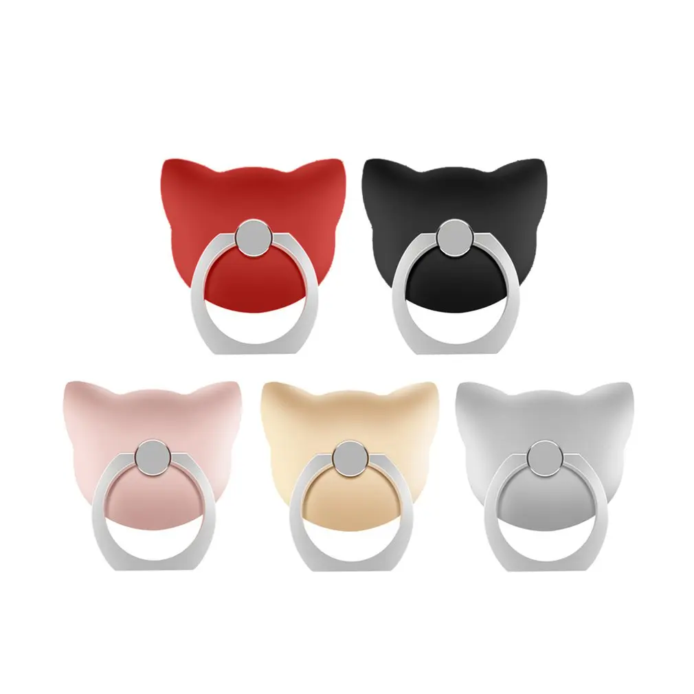 

Cute Cat Ears Finger Ring Stand Cartoon Ring Holder 360 degree Rotation Cell Phone Stand Holder Grip Kickstand
