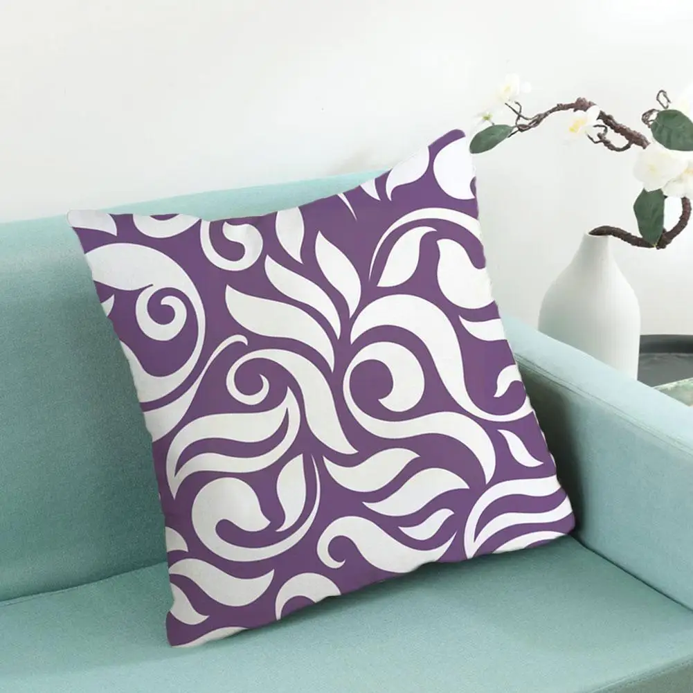 45 см x фиолетовый узор чехол для подушки украшение персиковый