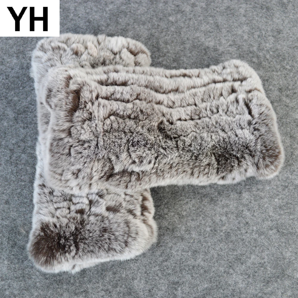 Россия чудесные зимние натуральный настоящий мех кролика перчатки Хорошие