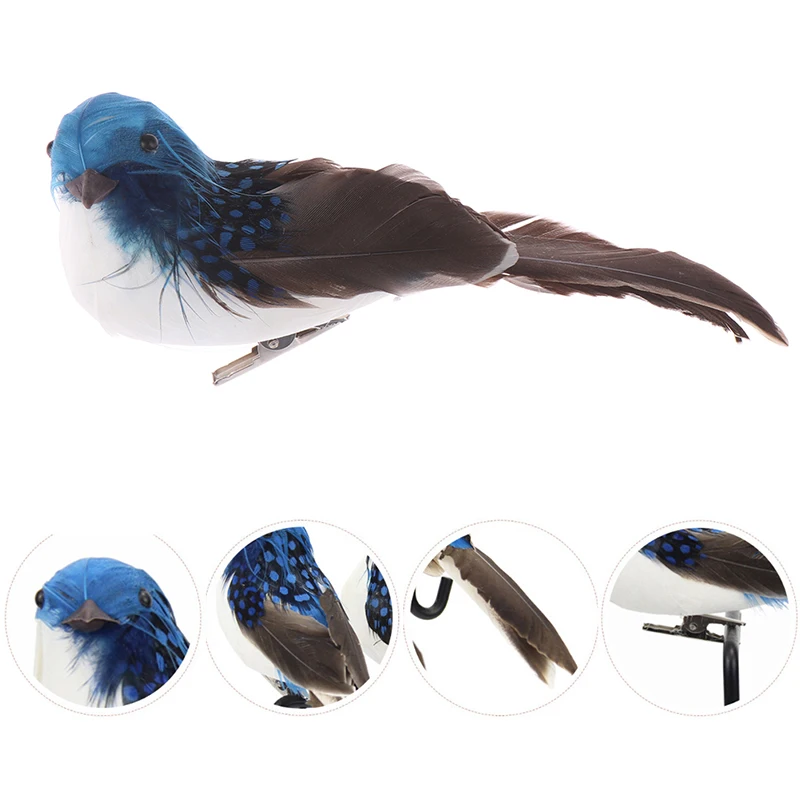 

2pcs / 4pcs 3D Fake Craft Birds Artificial Foam Feathers Birds Birthday Party Decorations Home Garden Wedding Decor