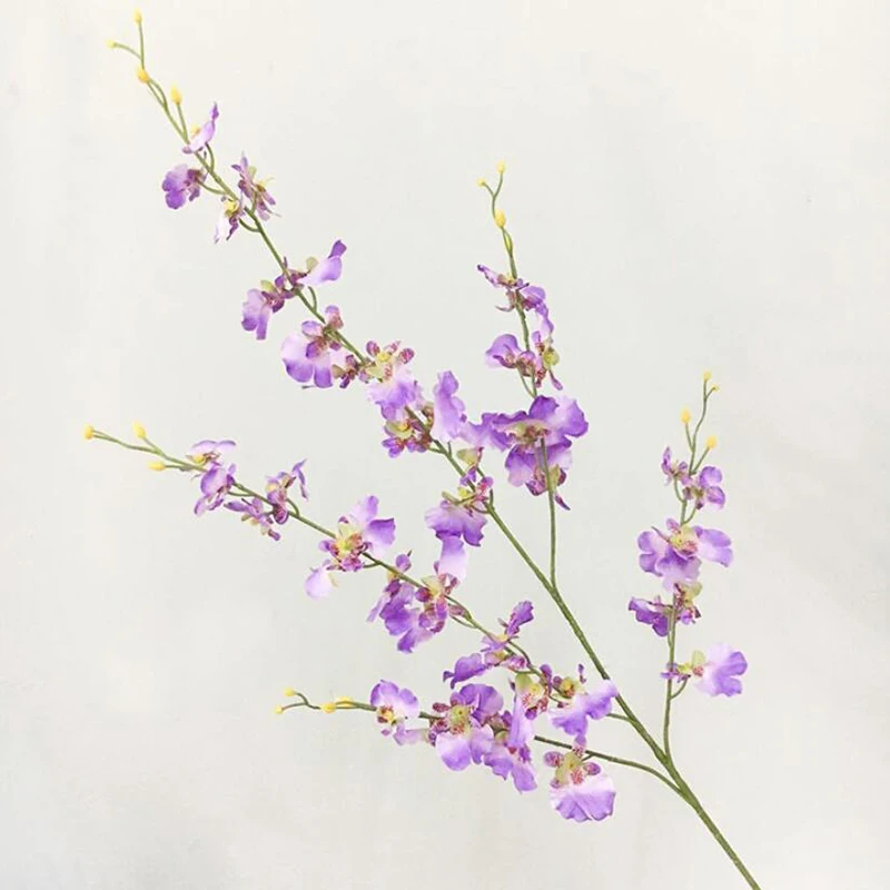 

1PC Valentine's Day Gifts Handmade Beautiful Wedding Artificial Yellow Flowers Orchid For Wedding Party Home Table Decoration