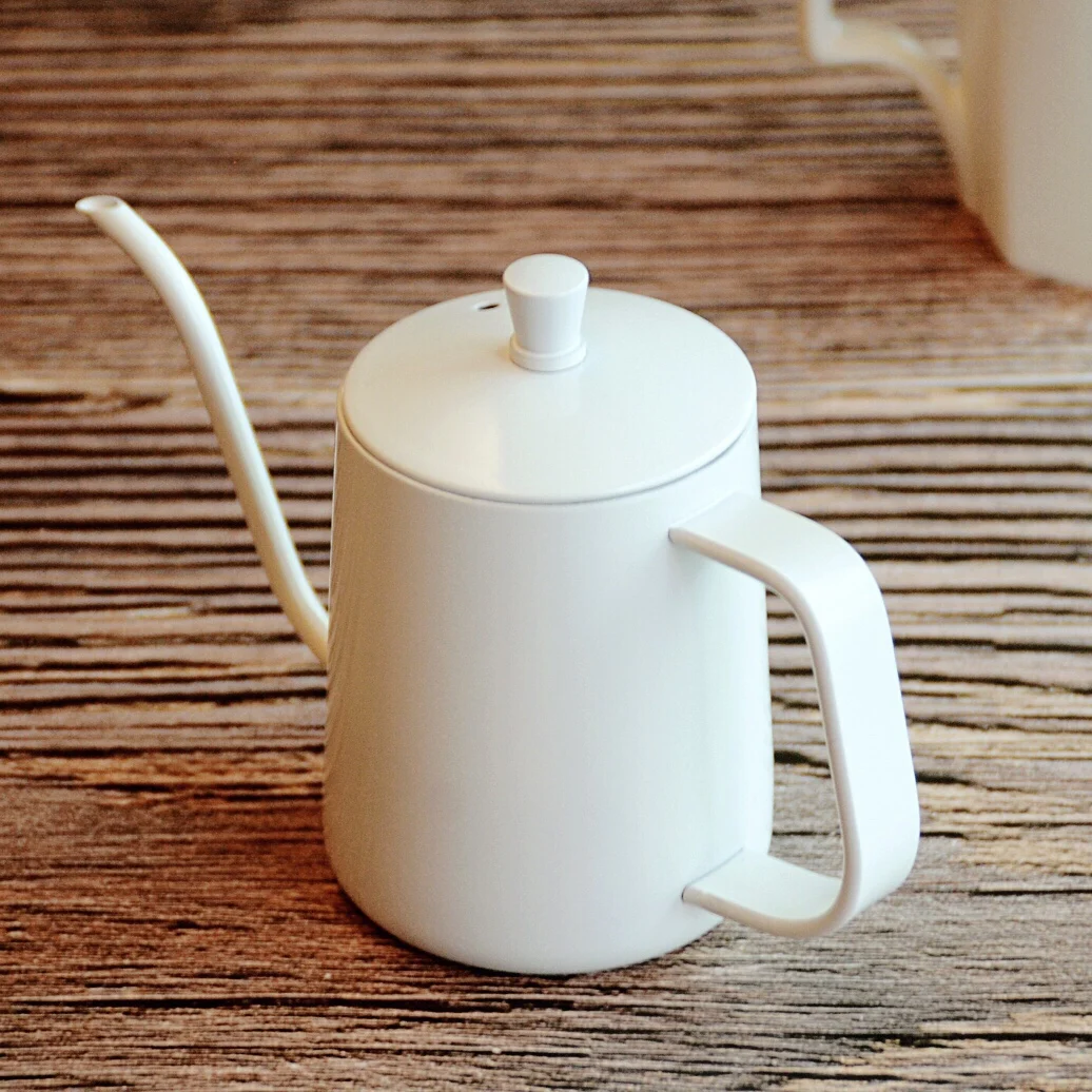 

Lid Drip Coffee Pot Hand Punch Thin Mouth Hanging Ear Food Grade Stainless Steel Coffee Pot Kitchen Cafetera Coffee Tool DG50CP