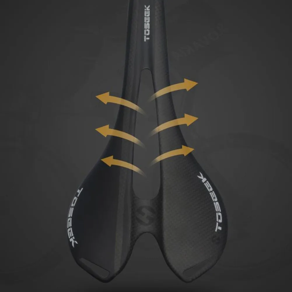 

Carbon Fiber MTB Road Bicycle Saddle Hollow Shock Bike Racing Seat Breathable Shock-absorbing Soft Light Weight Cycling Parts