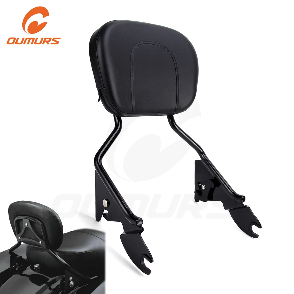 Съемная Черная спинка для пассажирского мотоцикла подходит Harley Touring Street Glide Road King