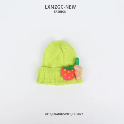 Light Green CoolCheer/Новые шапки, шапка s, Детская шерстяная шапка с морковкой, карамельный цвет, осенне-зимний теплый непродуваемый вязаный головной убор - Цвет: Light Green