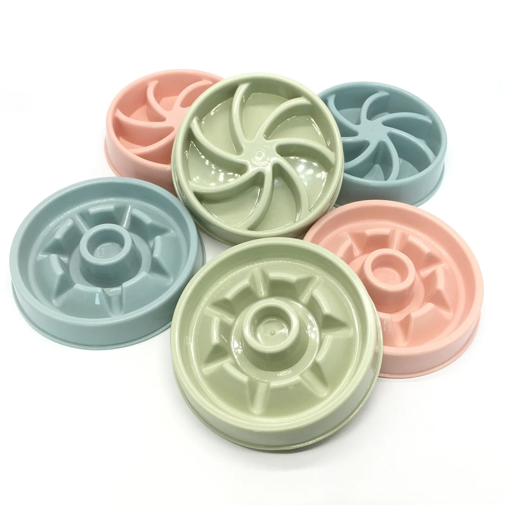 Полезная антидроссельная Миска Для Кормления Собаки пластиковая круглая форма