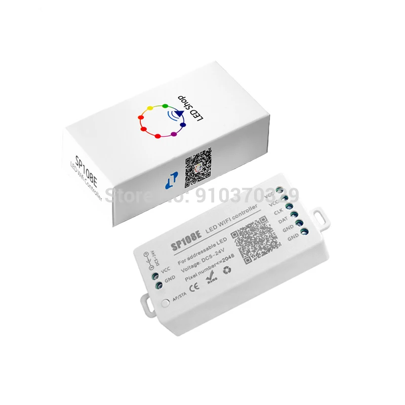 

SP108E Spi Wifi Controllor Dream Color Light Strip Addressable RGB Wifi APP Led Controller For WS2812B WS2811 WS2815