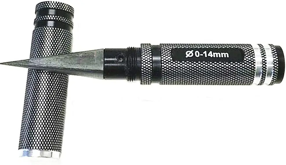 Дырокол стальной металлический 0-14 мм расширитель черный |