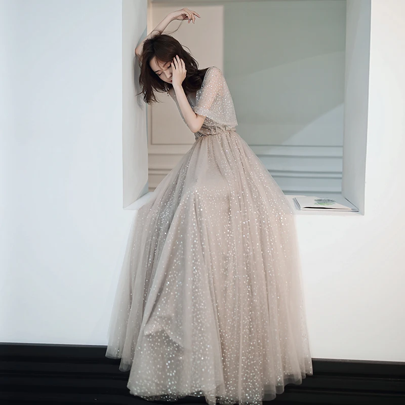 Женское Платье трапециевидного силуэта с v-образным вырезом коротким рукавом для