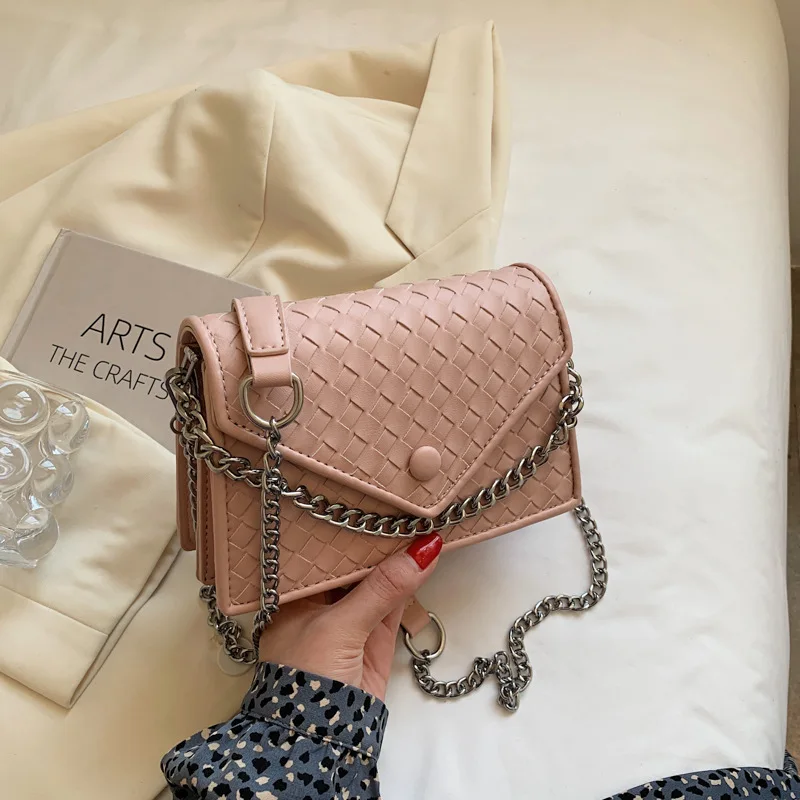 

Designer Pu Leather Women Handbags High Quality Ladies Shoulder Messenger Bags Fashion Female Weave Crossbody Bags for Women New