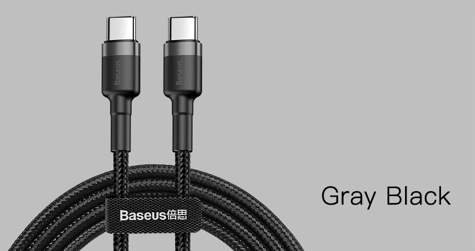 Кабель Baseus USB C к usb type C для Xiaomi Redmi Note 8 Pro Quick Charge 4,0 PD 100W быстрая зарядка для MacBook Pro зарядный кабель