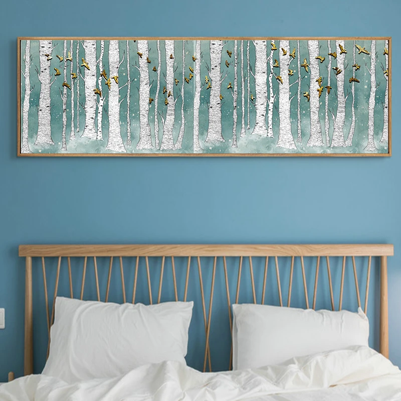 Бирюзовые плакаты и принты настенная Картина на холсте абстрактные Золотые