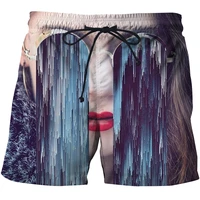mens beach pants 3d ink painting shorts summer casual shorts for men bermuda shorts oversized shorts loose elastic short pants