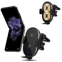 Dual Coils Wireless Car Charger Holder Cell Phone Mount Smart Sensor 15W Fast Charging for Samsung flip iPhone
