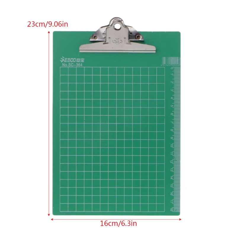 

Plastic A5 File Paper Clip Writing Board With Clip Document Clipboard Scale Kit