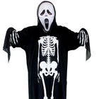 Маски-скелеты и призраки детская накидка, товары для маскарада и ужасов, маска для Хэллоуина и взрослых с черепом и ужасами, перчатки, одежда
