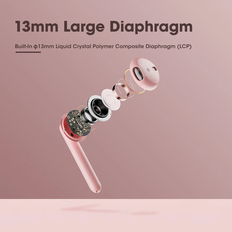 

TWS Headphones Wireless Bluetooth Earphone Handsfree Stereo Sound Pink Earbuds With Microphone Gamming Headset PK i7 i12 i9000