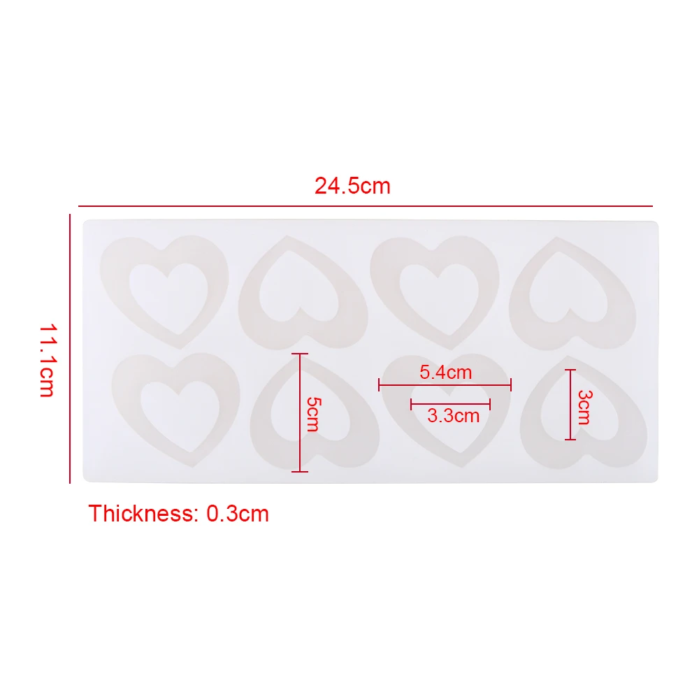 

Fondant Chocolate Gumpaste Mold Cake Decoration 8 Love Shape Silicone Mold Kitchen Dessert Baking Gadgets Aroma Gypsum Mold