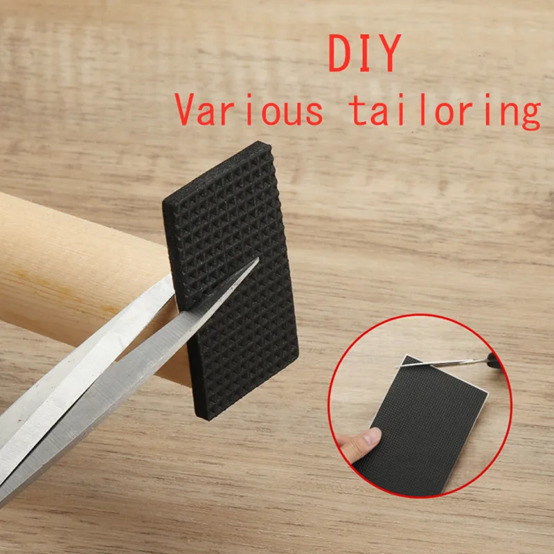 

Black Self Adhesive Furniture Leg Rug Anti Scratch Floor Protectors Chair Table Foot Covers Anti Slip Furniture Chair Leg Caps