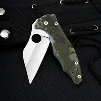high quality folding knife 7cr13mov blade g10 handle outdoor camping defense portable pocket knives edc tool