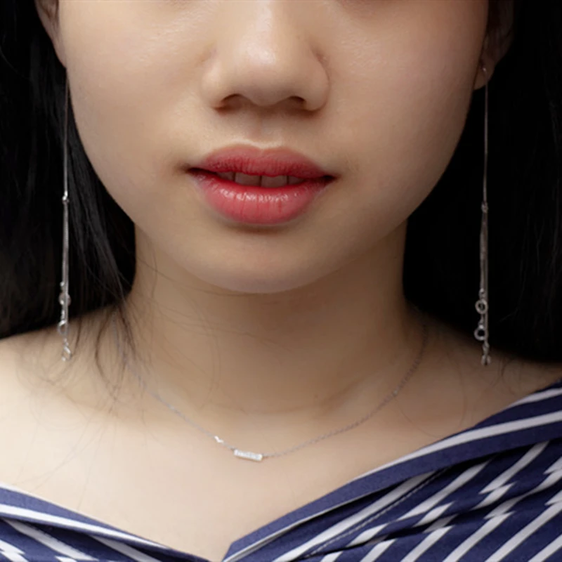 Женские серебряные серьги простые маленькие круглые многолинейные длинные