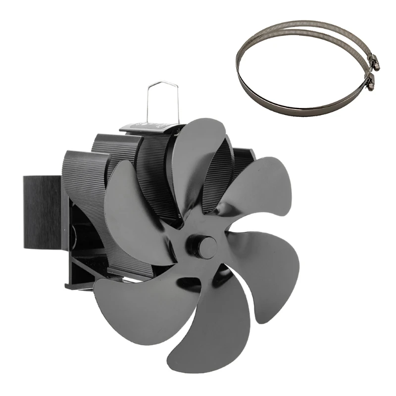 

2021 New 6-Blade Heat Powered Stove Fan for Wood Log Eco Friendly Larger Air Flow