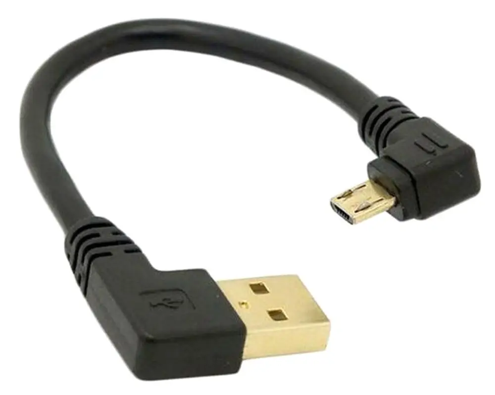 90 Degree 15CM Double Elbow Micro USB Data Cable Nylon For Android Line Fast Braided Phone Short Charging Paragraph H7B3 | Мобильные