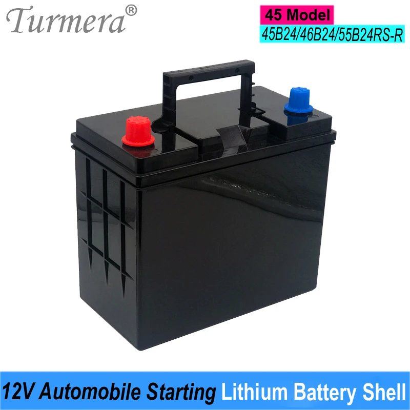 

Turmera 12V Car Battery Box Automobile Starting Lithium Batteries Shell for 45 Series 45B24 46B24 55B24RS Replace Lead-Acid Use