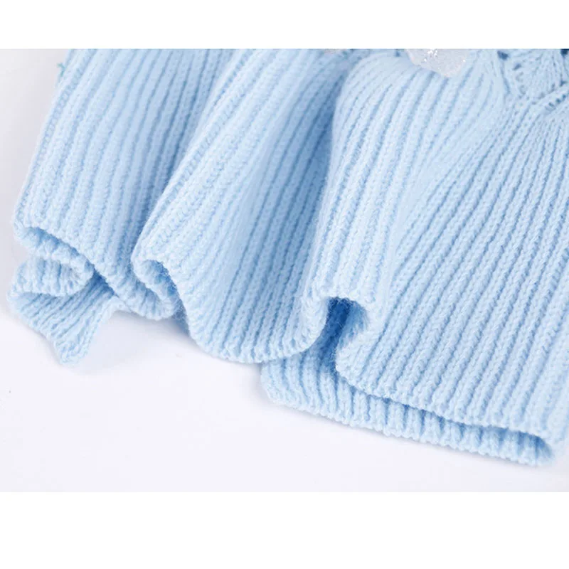 Милый свитер для собак синий/желтый щенков кошек свитера худи платье маленьких