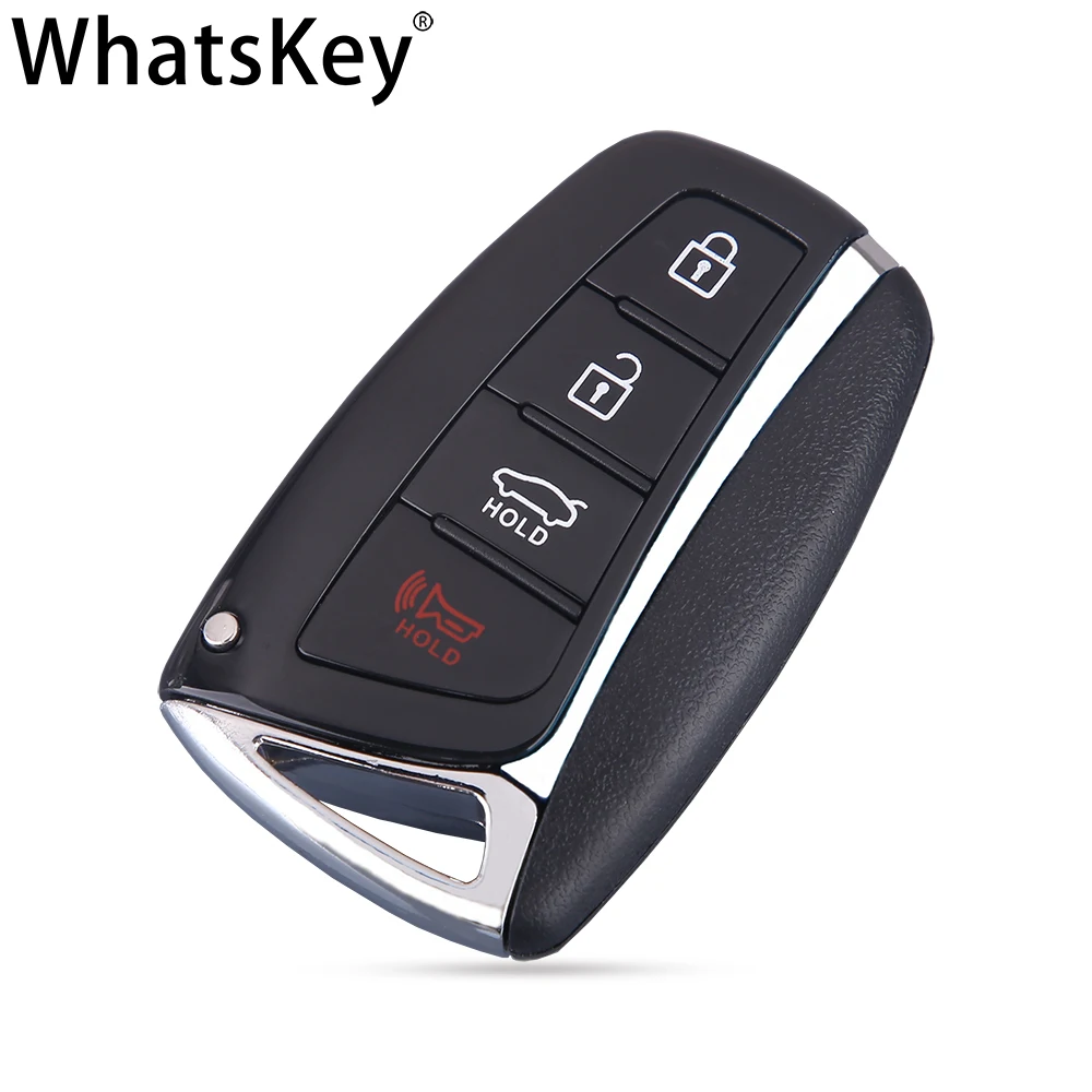 Умный чехол для автомобильного ключа с 4 кнопками WhatsKey Hyundai Santa Fe Genesis 2013 2015 Azera Equus