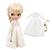 icy dbs blyth doll clothes for joint doll azone body winter dress with necklace toy outfit