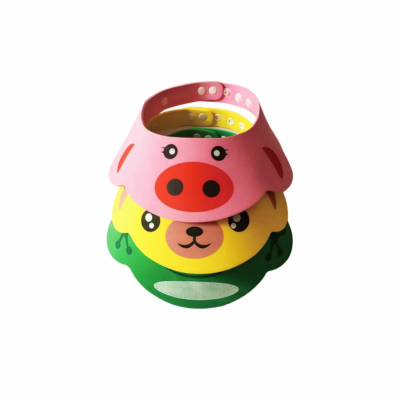 Детская шапочка для шампуня регулируемая предохранительная душа мягкий клей